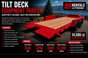 Tilt Deck Equipment Trailer